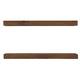 Rustic Wooden Floating Wall Shelves (Set of 2) - 24" x 5.5" - Dark Walnut