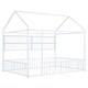 preview thumbnail 26 of 58, Metal Bed House Bed Frame with Fence and Shelves