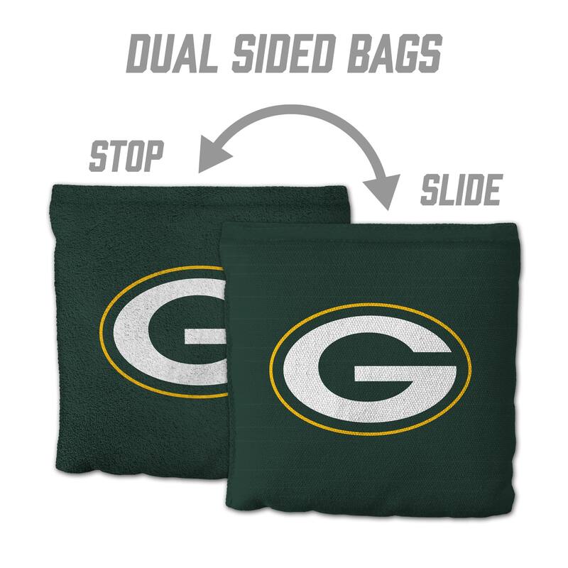 Green Bay Packers NFL Dual Sided Pro Stop & Slide Cornhole Bags