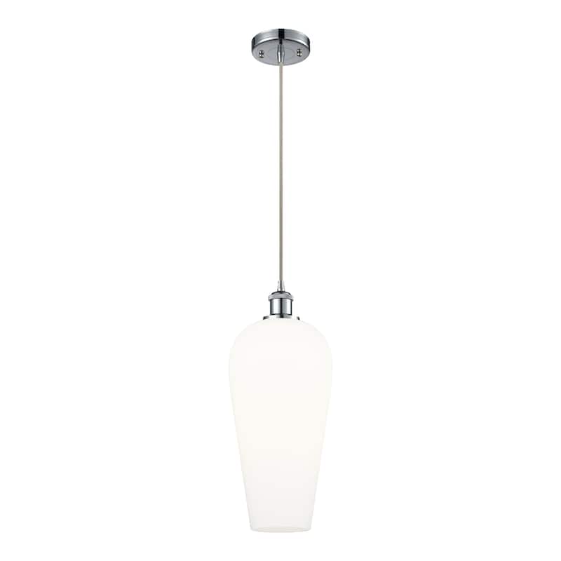 Innovations Lighting Endless Possibilities Ballston - Chelsea - 1 Light 8" Cord Hung Mini Pendant - Polished Chrome/White