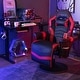 preview thumbnail 5 of 3, Massage Gaming Recliner Adjustable Racing Swivel Chair Blue/Black/Red