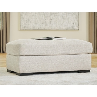 Signature Design by Ashley Cloverview Linen Ottoman
