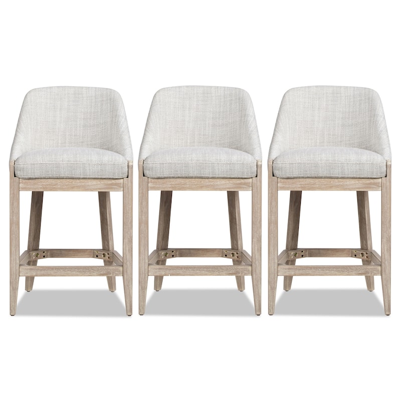 Newport 26.5" Curved Back Upholstered Counter Stool - 20.5"W X 21"D X 37"H