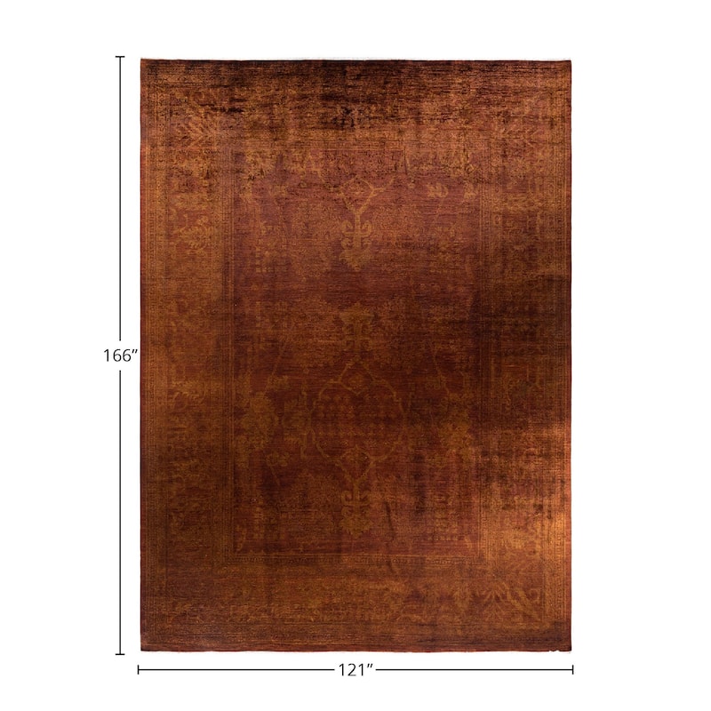 Vibrance, One-of-a-Kind Hand-Knotted Area Rug - Brown, 10' 1" x 13' 10" - 10' 1" x 13' 10"