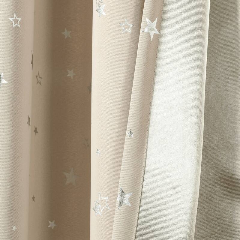 Lush Decor Star Room Darkening Window Curtain Panel Pair