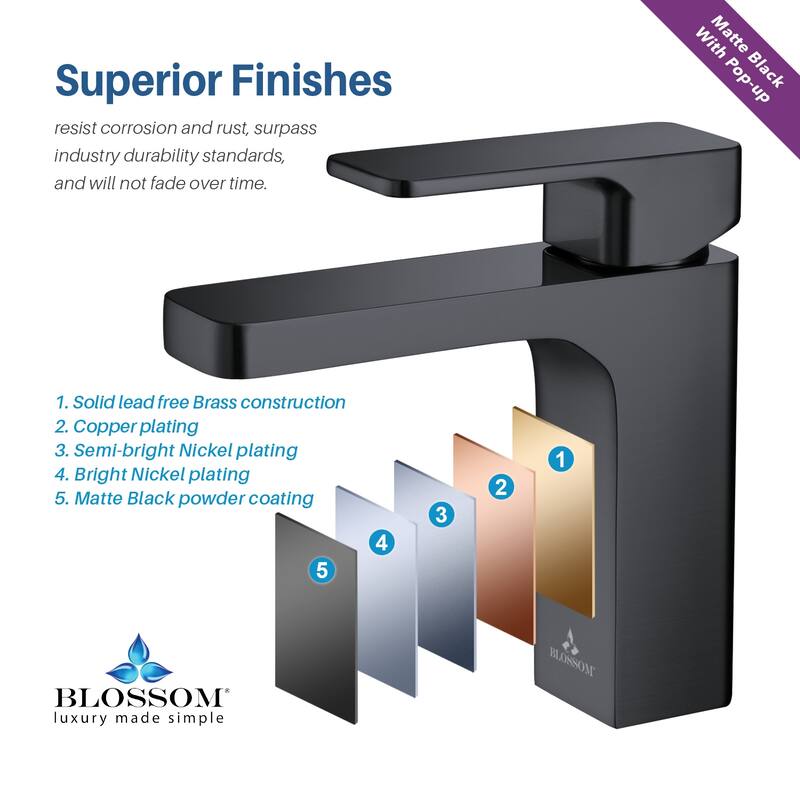 Solid Brass Lead-free Single-handle High Arc Bathroom Faucet