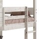 preview thumbnail 3 of 8, Rustic Twin Over Twin Bunk Bed with Built-in Ladder ,Guardrails