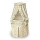 preview thumbnail 14 of 25, Empress Round Baby Bassinet with Canopy Ecru/Sage