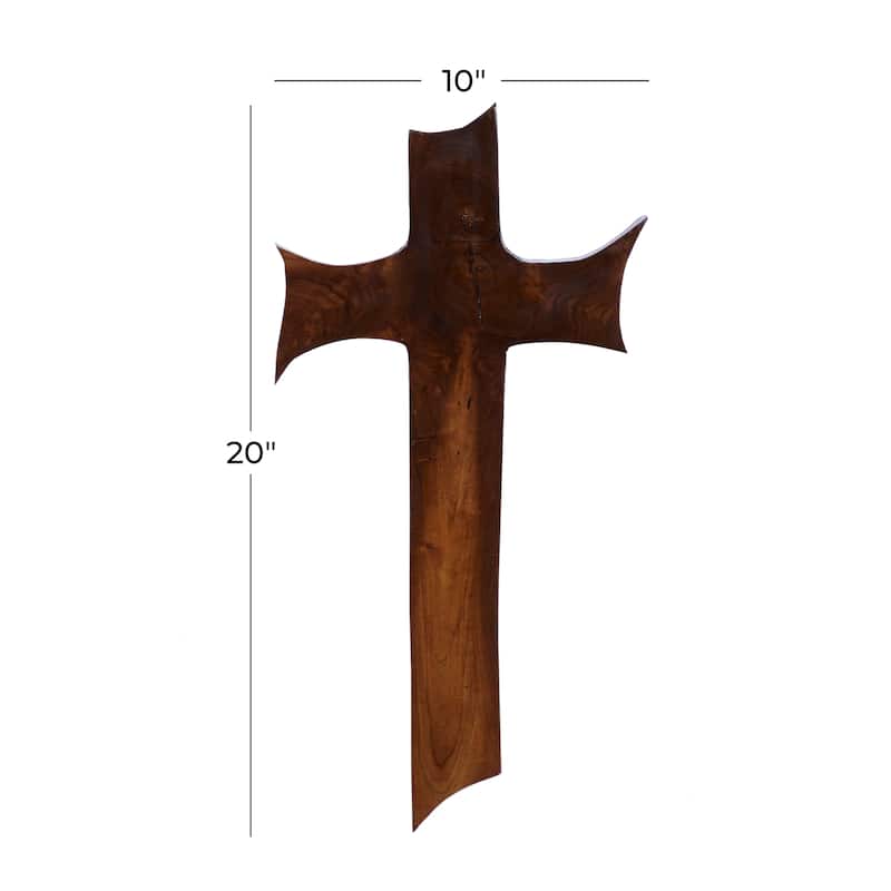 Brown Teak Wood Eclectic Style Wall Decor