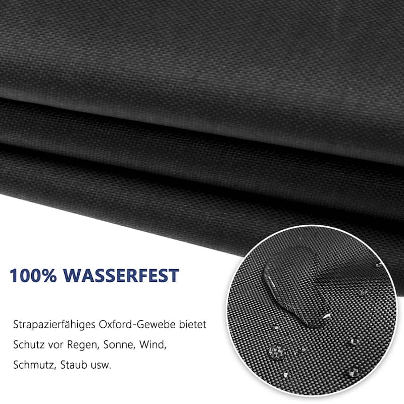 Heavy-Duty 2-Seater Patio Swing Cover - Waterproof, UV-Resistant, All-Weather Protection for Outdoor Swing Chairs, (Black)