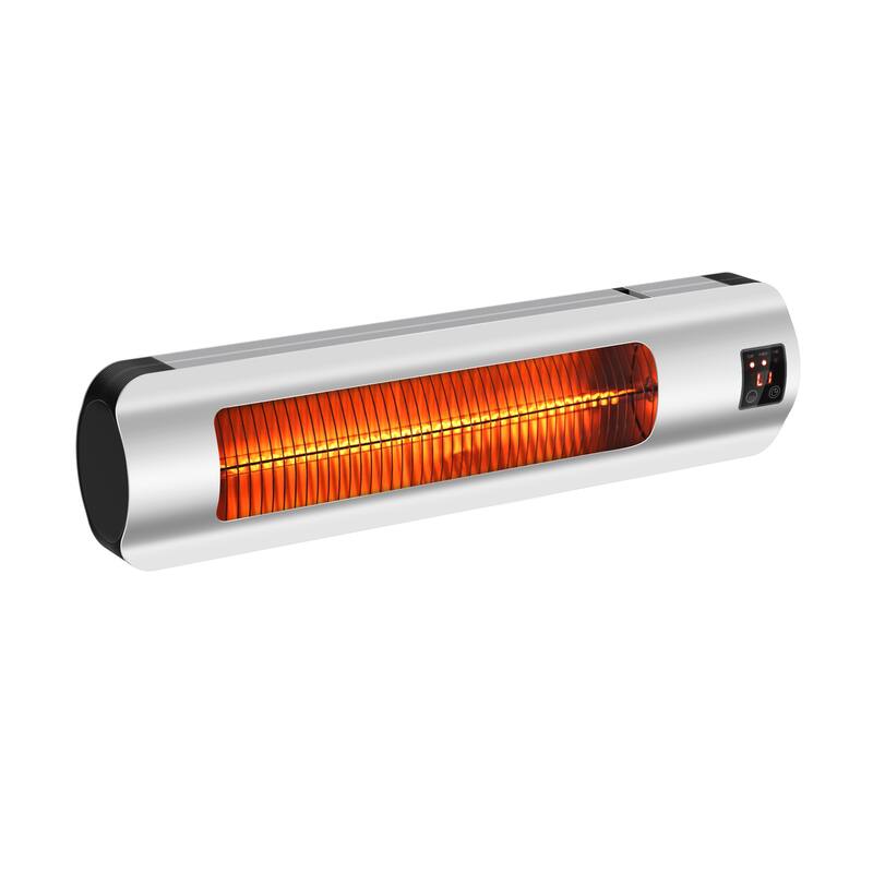 1500W Wall-Mounted Electric Heater Patio Infrared Heater with Remote Control - 23.23 in. L x 6.57 in. W x 6.97 in. H