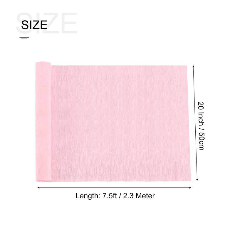 Crepe Paper Roll Crepe Paper Decoration 7.5ft Long 20 Inch Wide - Light Pink