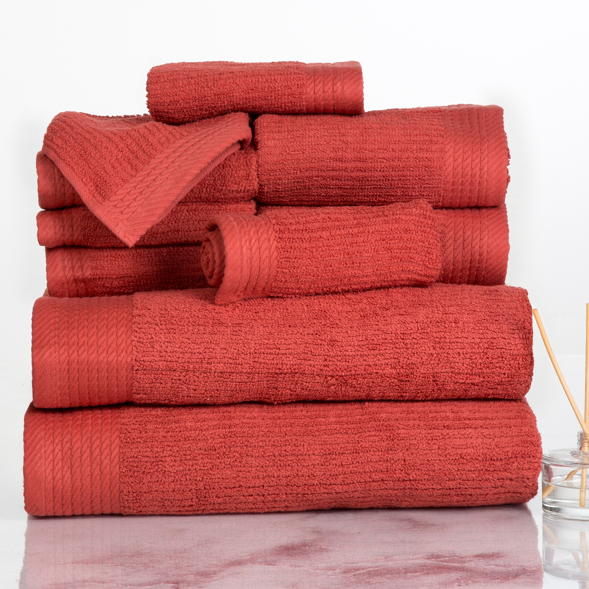 10 Piece Bath Towel Set by Lavish Home Brick Bed Bath Beyond