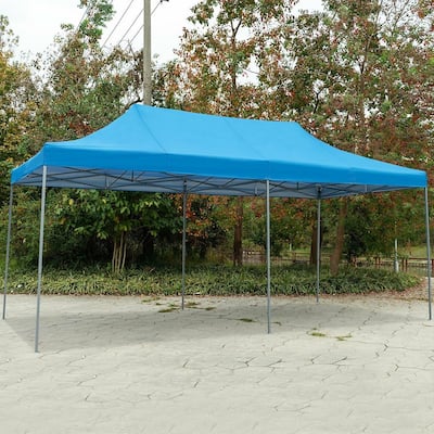 10X20 Pop Up Gazebo Canopy Tent with Sidewalls & Wheeled Carry Bag Portable Patio Canopy
