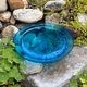 preview thumbnail 15 of 37, Achla Designs Reflective Crackle Glass Birdbath Bowl, 12.5 Inch Diameter, Cobalt Blue