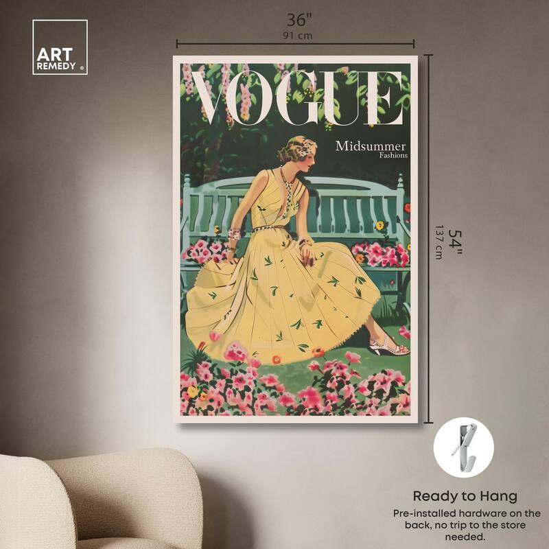 Midsummer Fashion Cover Canvas by Art Remedy, Gallery Wrapped