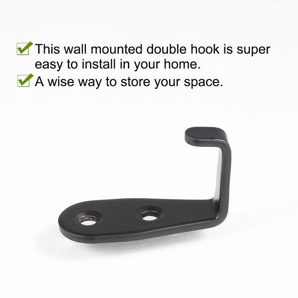 Shop Coat Hooks Stainless Steel L Type Scarf Hook Cloth Holder W Screws 4pcs Black 4pcs L Type On Sale Overstock 28796789