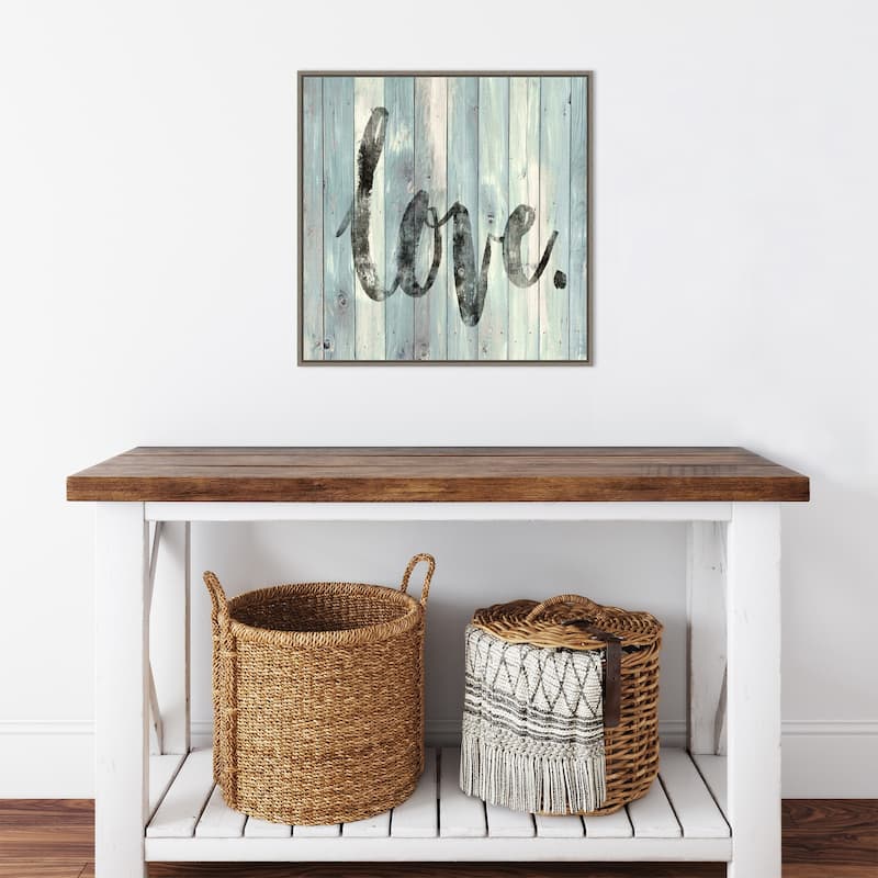 Love by Jamie Macdowell Framed Canvas Art - 22 x 22-inch
