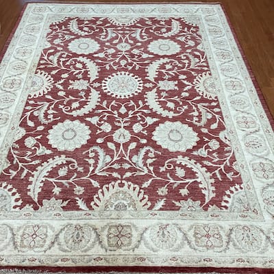 HERAT ORIENTAL Handmade Oushak Wool Rug - 7'3" x 9'7"