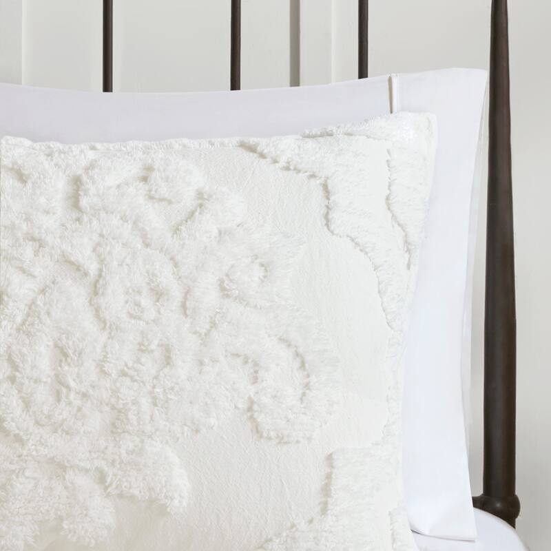 Madison Park Aeriela Tufted Cotton Chenille Damask Comforter Set
