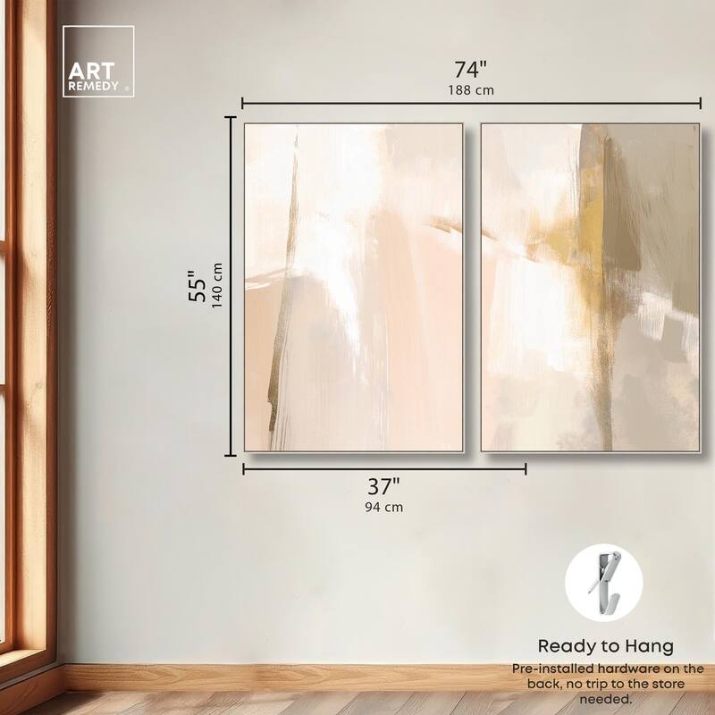 Meditative Hues II Canvas Set of 2 by Art Remedy