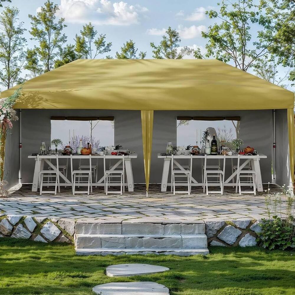 10X20 Pop Up Canopy Tent with 4 Sidewalls for Events, Parties, Camping