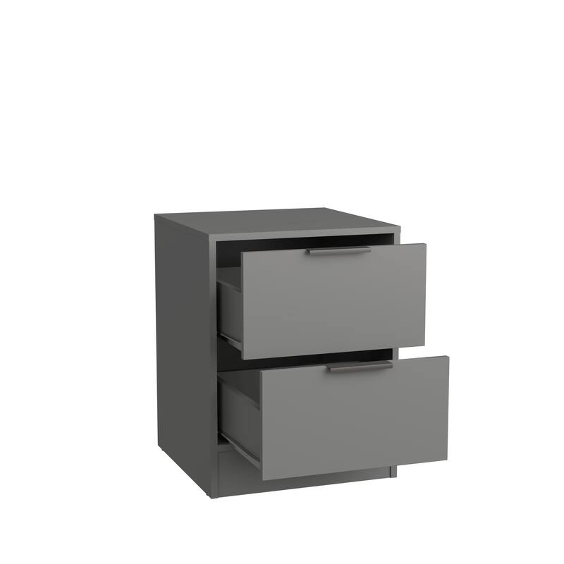 Kappesberg Vails 17 in W Modern 2-Drawer Nightstand – Small Bedroom Storage