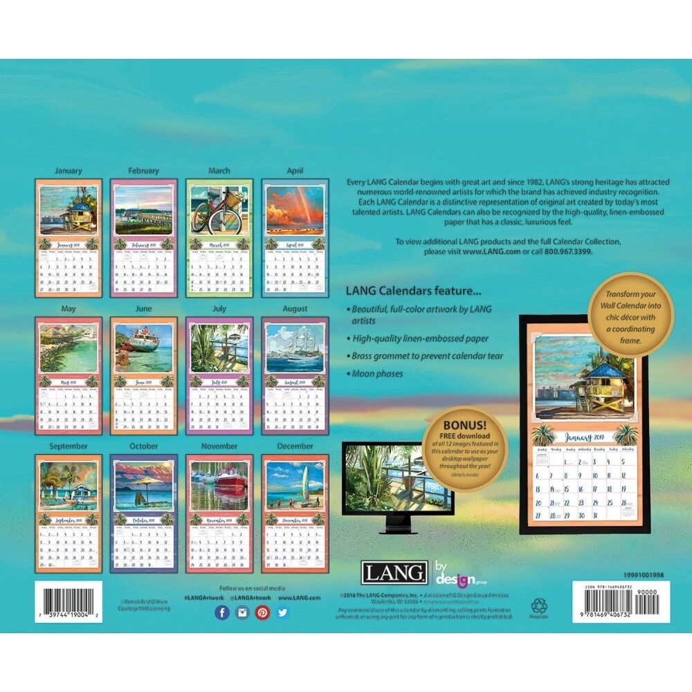 Shop 2019 Life S A Breeze Wall Calendar Lang Folk Art By Lang Companies Overstock 22468709