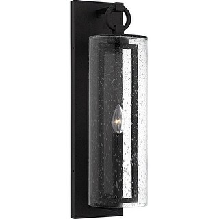 Redan 1-Light Stone Black Outdoor Wall Lantern