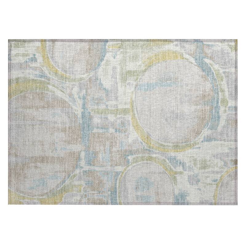 Machine Washable Indoor/ Outdoor Modern Erie Chantille Rug