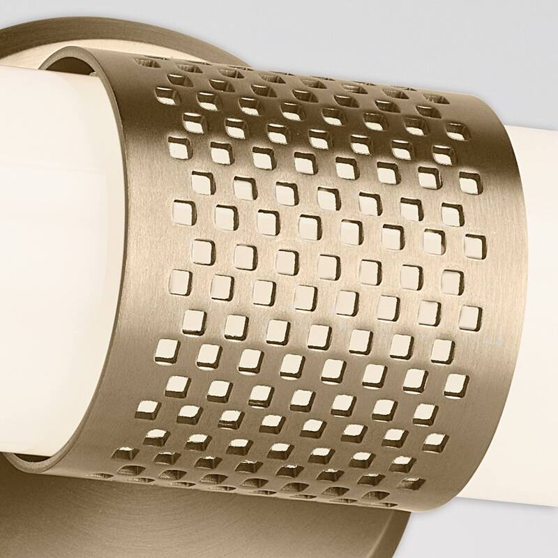 Kichler Lighting Sashi 18" Bath Bar Small LED with White Glass in Champagne Bronze