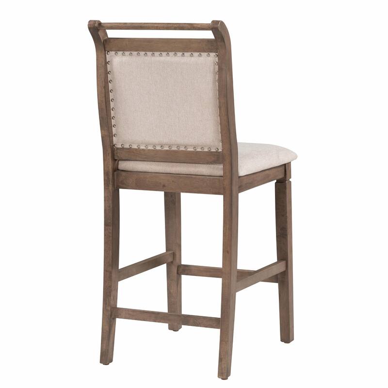 CompactWood Dining Set: Counter-Height Table with Drop Leaf & 2 Upholstered Chairs for Small Spaces