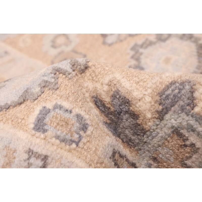 ECARPETGALLERY Hand-knotted Finest Oushak Tan Wool Rug - 7'11 x 10'11