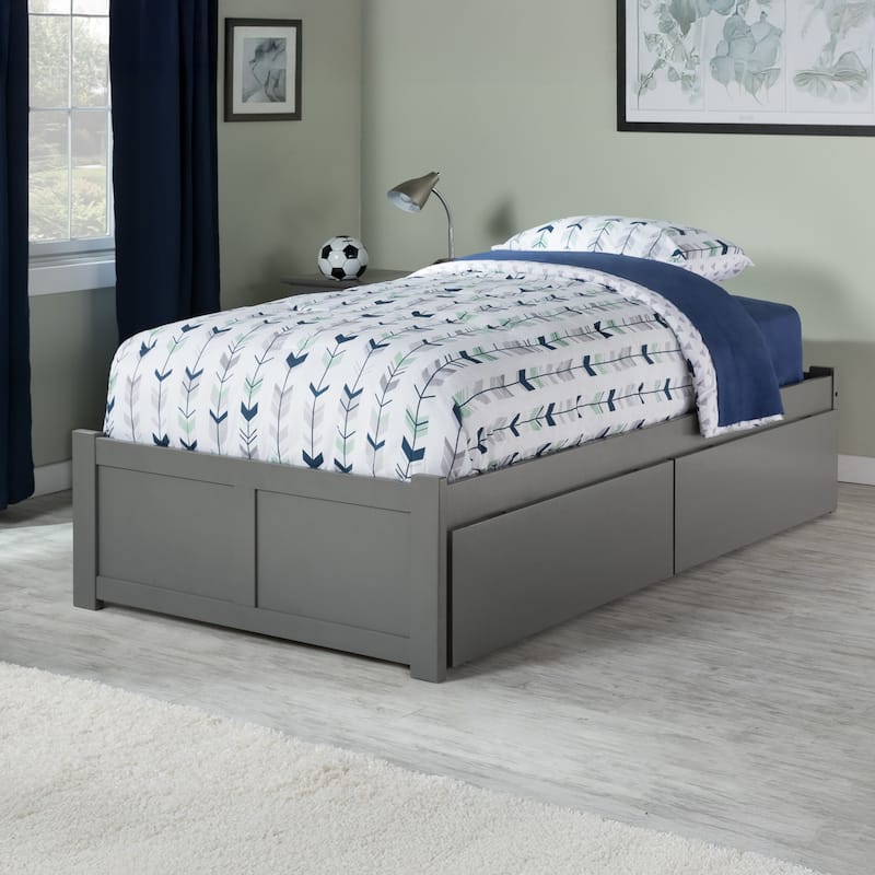 Concord Platform Bed with Footboard and Storage Drawers