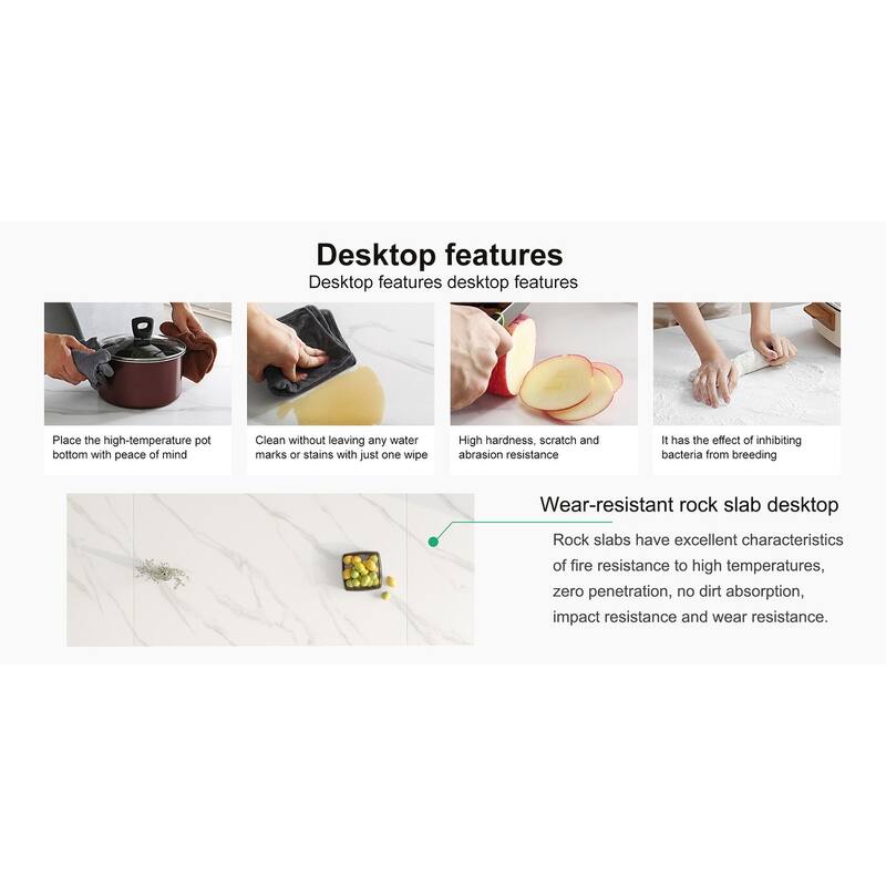 9 - Pieces Modern Minimalist 8 - Person Sintered Stone Extendable Dining Set