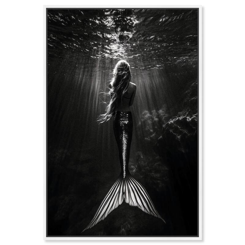 Mermaid Night Canvas by Art Remedy - White - 16" x 24"