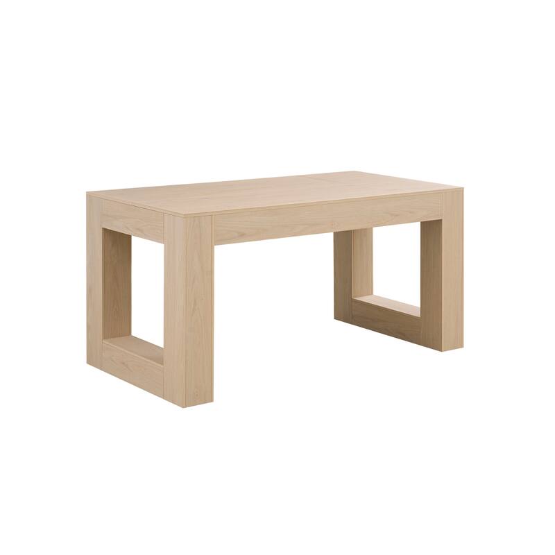 Farmhouse Kitchen Dining Table for 4-6 People, Wooden Rectangular Dining Table, Dining Table with Sturdy Wood Legs