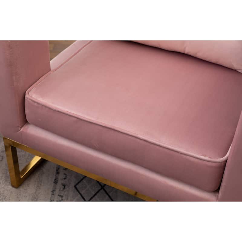 Roundhill Furniture Lenola Contemporary Upholstered Accent Armchair
