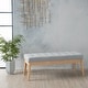 preview thumbnail 3 of 37, Saxon Mid-century Tufted Ottoman Bench by Christopher Knight Home Grey