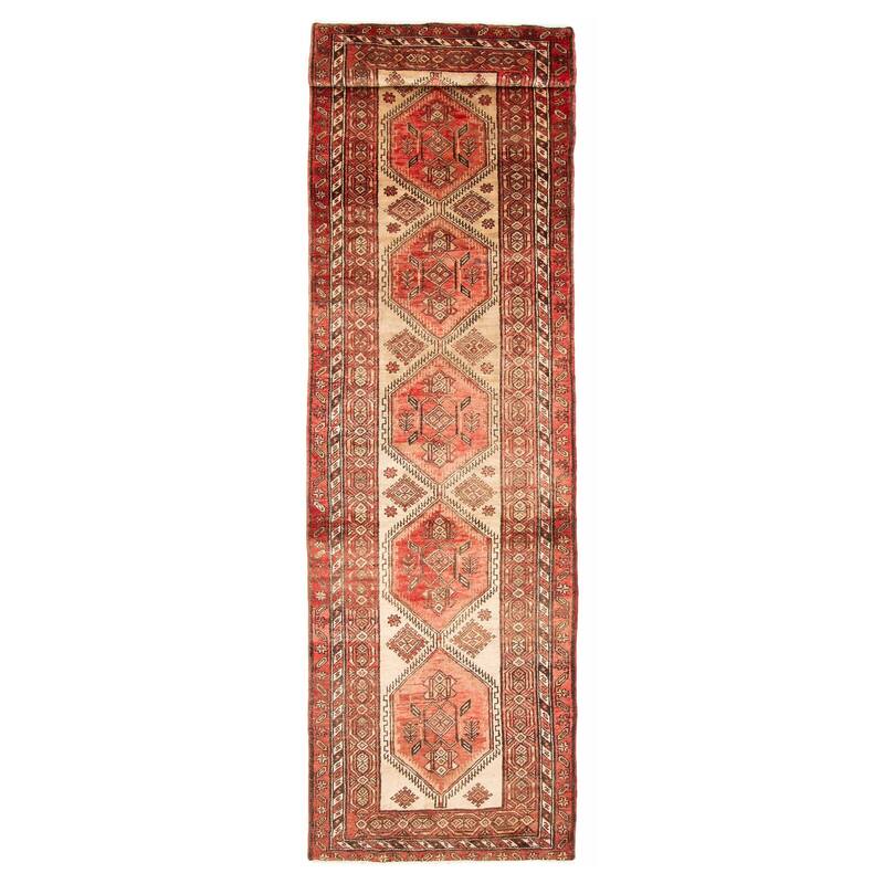 ECARPETGALLERY Hand-knotted Konya Anatolian Copper Wool Rug - 3'8 x 13'1 - Dark Copper - 3'8 x 13'1
