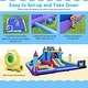preview thumbnail 12 of 13, Costway Rocket Theme Inflatable Water Slide Park with 2 Slides Splash