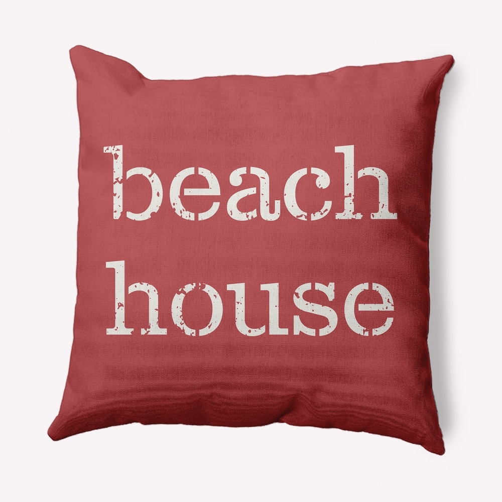Beach House Nautical Indoor/Outdoor Throw Pillow
