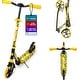 preview thumbnail 44 of 62, Outdoor Cruiser Kick Scooter for Ages 6+, for Kids, Teens, and Adult, Max Load 250 LBS, Foldable, 8-inch Big Wheels, Yellow