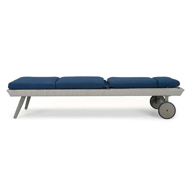 Portofino Casual 2 Piece Sunbrella Outdoor Patio Lounger & Mattress
