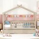 preview thumbnail 18 of 30, Twin Size House Bed for Kids, Wooden House Bed Twin with Trundle