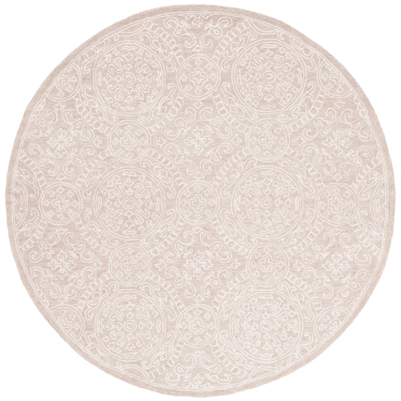 Lauren Ralph Lauren Handmade Reineke Casual Wool Rug - 7' Round - Beige/Ivory