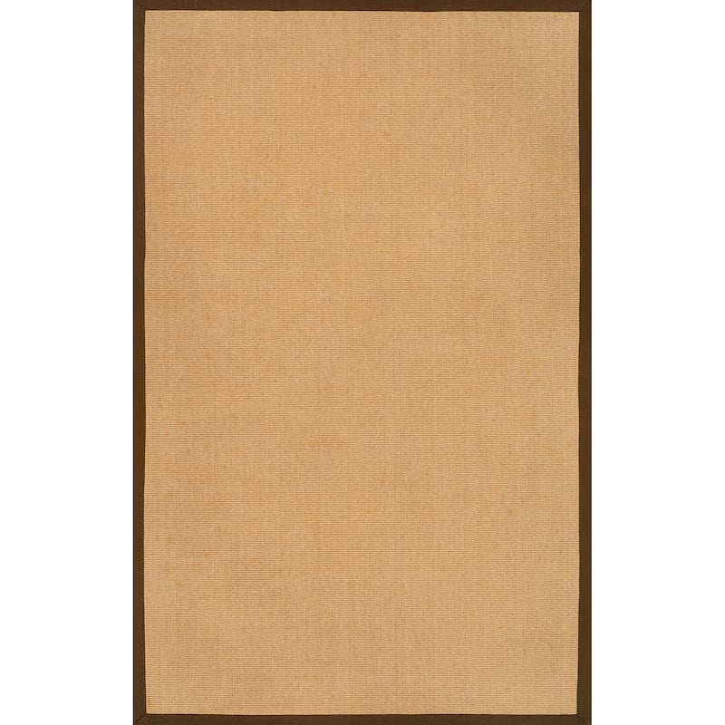 Camden Farmhouse Cottage Border Jute Area Rug