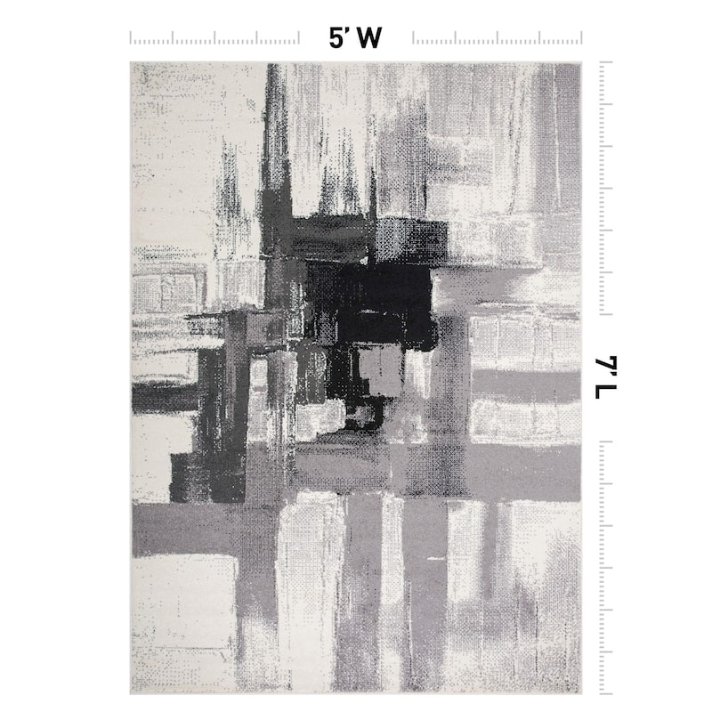 World Rug Gallery Modern Abstract Art Area Rug