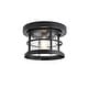 preview thumbnail 7 of 11, Jocelyn Outdoor Flush Mount in Black 8"