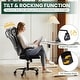 preview thumbnail 12 of 19, Home Office Desk Chairs, Ergonomic Computer High-Back Mesh Rolling Work Task Chairs with Wheels and Adjustable Headrests, Armest